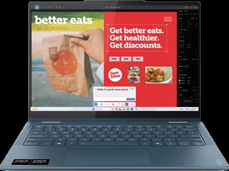 Yoga 7 2-in-1 14AKP10 AMD Ryzen AI 7 350/Ram 32GB/1TB SSD/14" 2.8K/FreeDOS OS/Gtia. 2 Años | Procesador: AMD Ryzen AI 7 350 | (8C / 16T, 2.0 / 5.0GHz, 8MB L2 / 16MB L3) | Ram: 32GB Soldered LPDDR5X-7500 | Almacenamiento: 1TB SSD M.2 2242 | PCIe 4.0x4 NVMe | Pantalla: 14" 2.8K WQXGA+ OLED