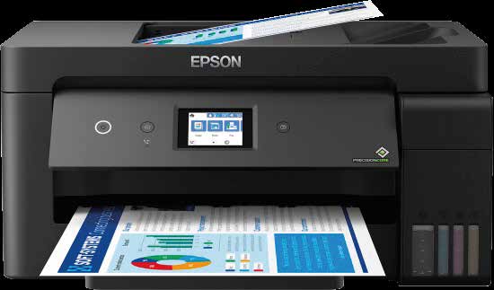 Impresora Epson multifuncional EcoTank L14150 ▪ A3+ Impresión de Formato Ancho a | Color: Hasta 33 cm x 48 cm | ▪ Control e Impresión Inalámbrico: | Opera e imprime desde dispositivos | móviles | ▪ ADF de 35 Hojas A4/ Carta/ Oficio | ▪ Imprime hasta 7.500 páginas en