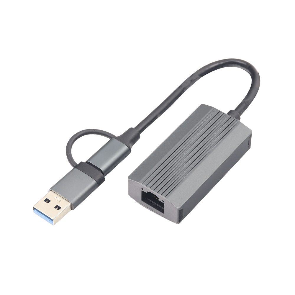 CONVERTIDOR USB Y USB C A GIGABIT RJ45