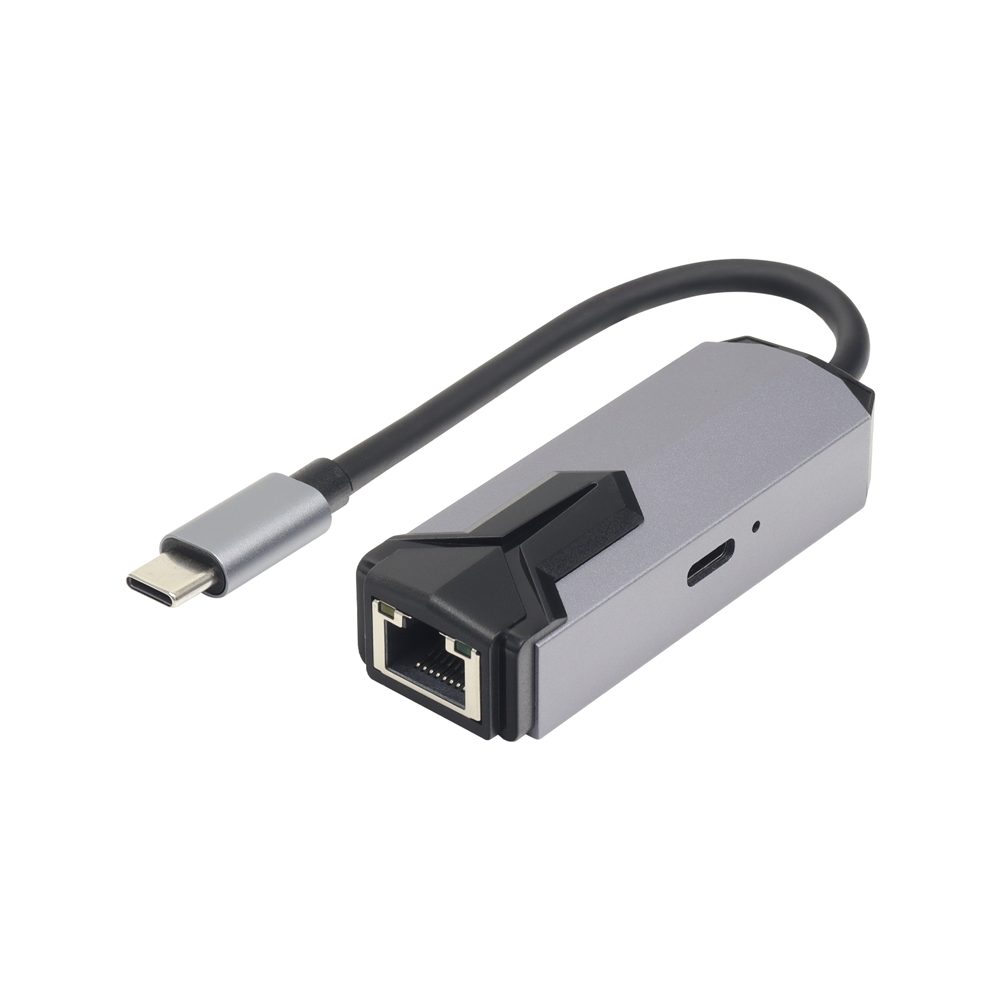 ADAPTADOR TIPO C A RJ45 2.5G + PD Conéctate a redes cableadas de alta velocidad mientras cargas tu equipo con Power Delivery. Ideal para laptops y ultrabooks sin puerto Ethernet que necesitan conexión estable y rendimiento profesional. • Entrada: USB Tipo C • Salida: RJ45 Ethernet hasta 2.5 Gbps • Velocidades compatibles: 10 / 100 / 1000 / 2500 Mbps • Modo de operación: Full Dúplex (10 M / 100 M / 1 G / 2.5 G) • Puerto USB 3.0 adicional • Potencia de carga PD: Hasta 87 W • Compatible con Windows / Mac OS / Linux Una solución práctica para trabajo remoto, gaming o transferencias...