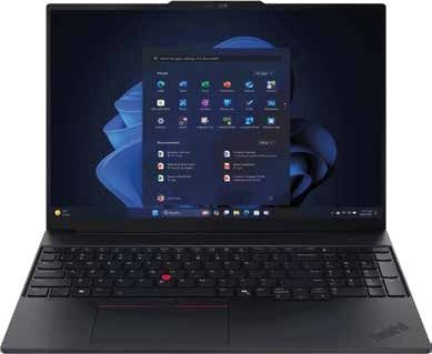 Lenovo ThinkPad E16 Gen 3 Intel Core Ultra 7 255H/RAM 16GB/1TB SSD/16" WUXGA/Windows 11 Pro | Referencia: 21SS000QLM | Procesador: Intel Core Ultra 7 255H 16C (6P + 8E + 2LPE) / 16T, Max Turbo up to 5.1GHz, 24MB Intel Smart Cache | Ram: 16GB SODIMM DDR5-5600 | Almacenamiento: 1TB SSD M.2 2242 PCIe 4.0x4 NVMe Opal 2.0 | Pantalla: 16" WUXGA (1920x1200), IPS 300nits Anti-glare, 45% NTSC, 60Hz | S.O: Windows 11 Pro • Puertos: 1x USB-A (USB 5Gbps / USB 3.2 Gen 1), 1x USB-A (USB 10Gbps / USB 3.2 Gen 2), Always On, 1x USB-C (Thunderbolt 4 / USB4 40Gbps), with USB PD 3.1 and DisplayPort 2.1, 1x HDMI 2.1, up to 4K/60Hz, 1x Headphone / microphone combo jack (3.5mm), 1x Ethernet (RJ-45)auriculares/micrófono (3,5 mm) • Puertos opcionales (configurados): 1x USB-C (USB 20Gbps / USB 3.2 Gen 2x2), con USB PD 3.1 y DisplayPort 1.4