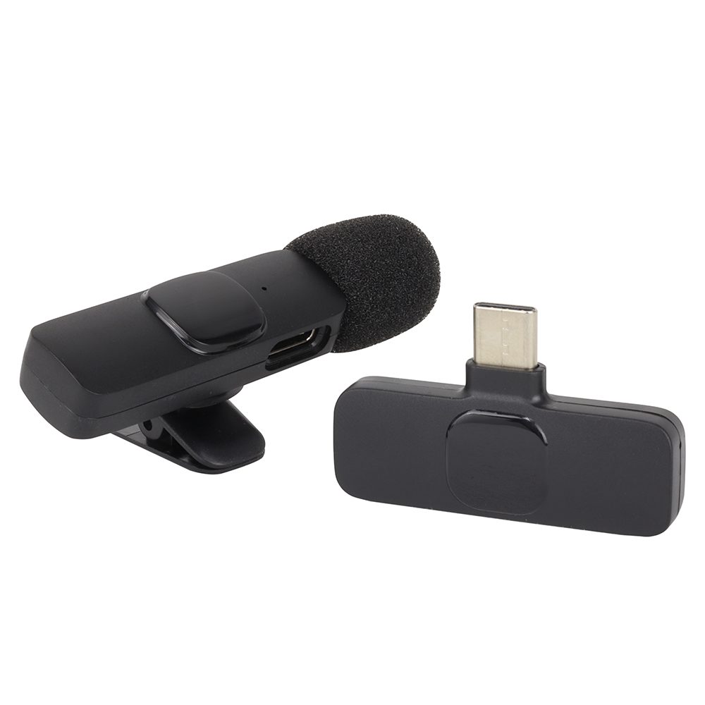 MICRÓFONO K8 PARA CELULAR PLUG y PLAY - MICROFONO TIPO LAVALIER - CONECTOR TIPO C - RECARGABLE - COMPATIBLE CON STREAMING YOUTUBE - PORTABLE