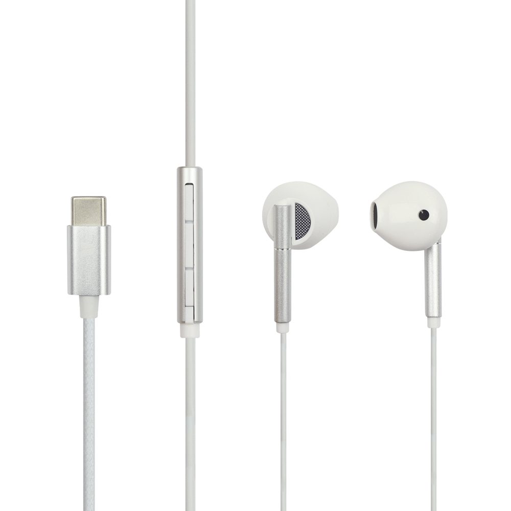 AUDIFONOS STEREO TIPO C JAL-H65B Auriculares stereo -Tipo de conector: USB Tipo C -Diámetro de altavoz:14mm -Impedancia:32 O -Sensibilidad:106dB±3dB -Longitud de cable: 1.1m Potencia de altavoz:3-5mW -Material: ABS + Metal -Tipo de cable: TPE -Control de volumen y llamadas en cable -Micrófono de alta definición -Compatible con celulares, tablets, portátiles, pc. -Color: Blanco