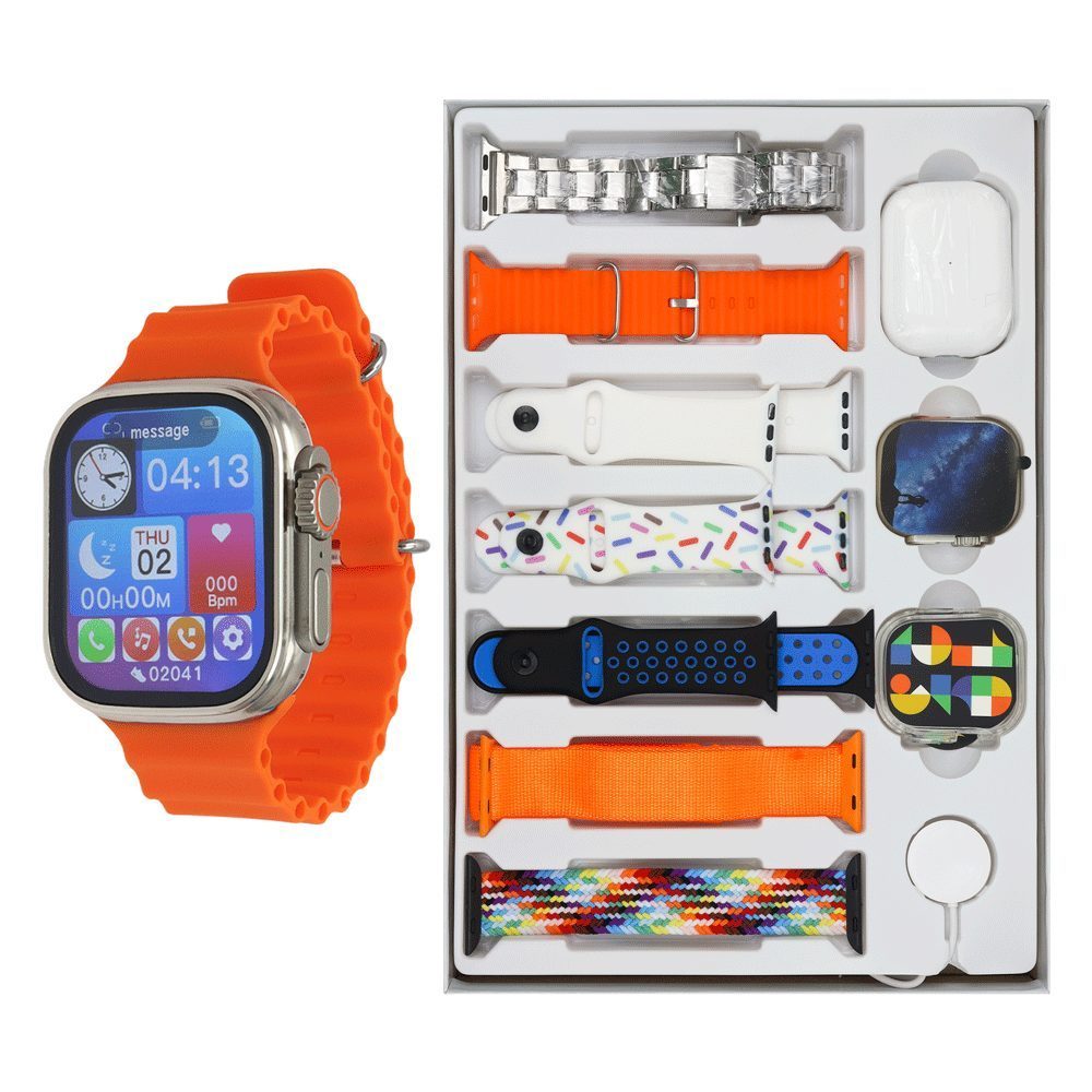 SMARTWATCH + AUDIFONOS TWS 10 EN 1 - i20 Smartwatch + Audífonos TWS -Tamaño de pantalla: 2,02” -Método de carga: carga inalámbrica -Capacidad de la batería: 280 mAh -Material de la pulsera: Silicona -Bluetooth -Monitoreo de frecuencia cardíaca -Medición de presión arterial -Recepción de mensajes y notificaciones -Detección de oxígeno en sangre -8 modos deportivos