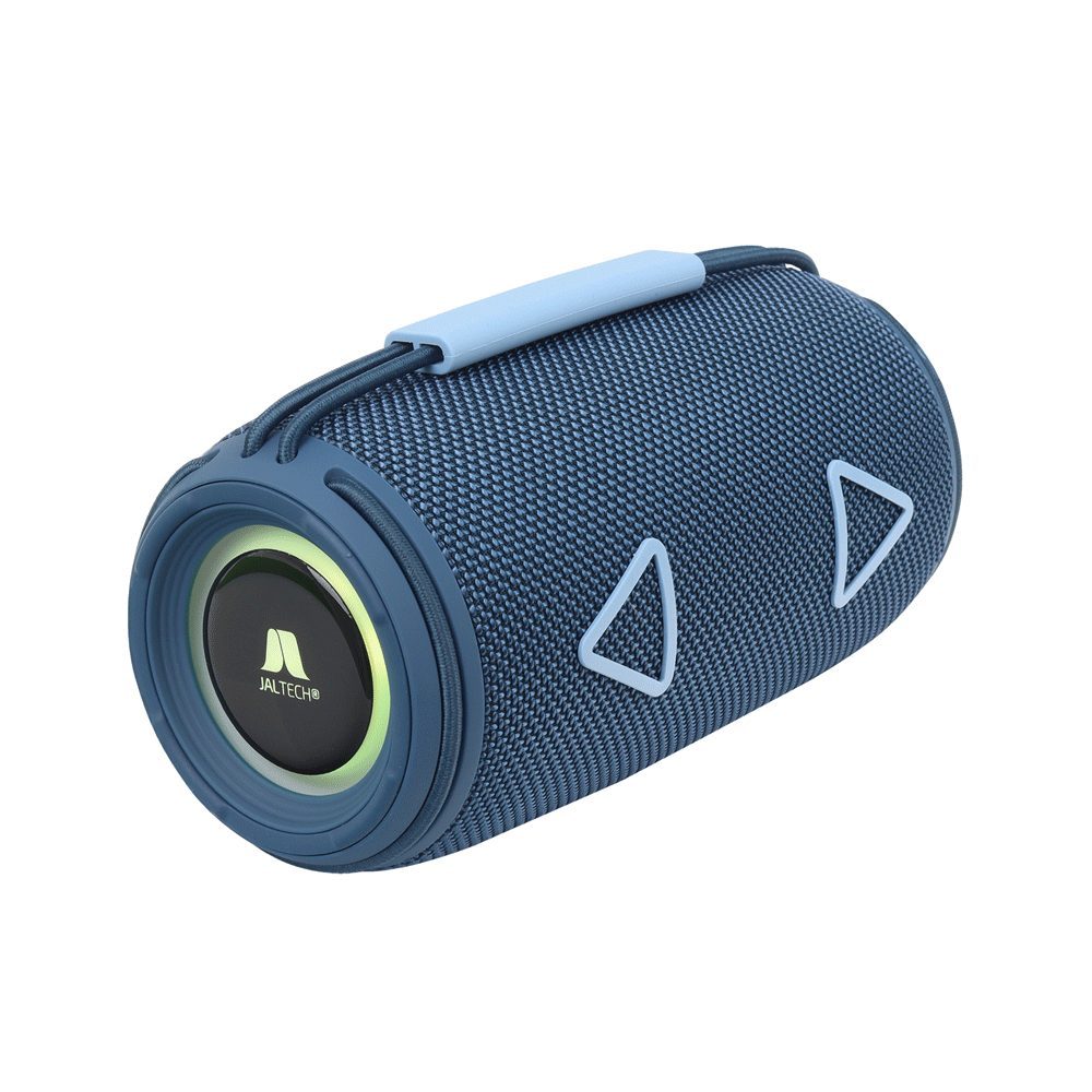 SPEAKER BT 16W AZUL Speaker Bluetooth -Resistencia al agua clase IPX5 -Bluetooth 5.3 -Radio FM -Entradas AUX 3.5mm, USB Tipo A, Tarjeta TF -Puerto de carga USB tipo C -Sincronización TWS -Potencia: 16W -Capacidad batería: 1500mAh/3.7V -Impedancia: 4ohm -Sonido estéreo 360° -Luces RGB -Distancia Bluetooth: 10m -Tamaño: 183*95*95mm -Peso:594gr