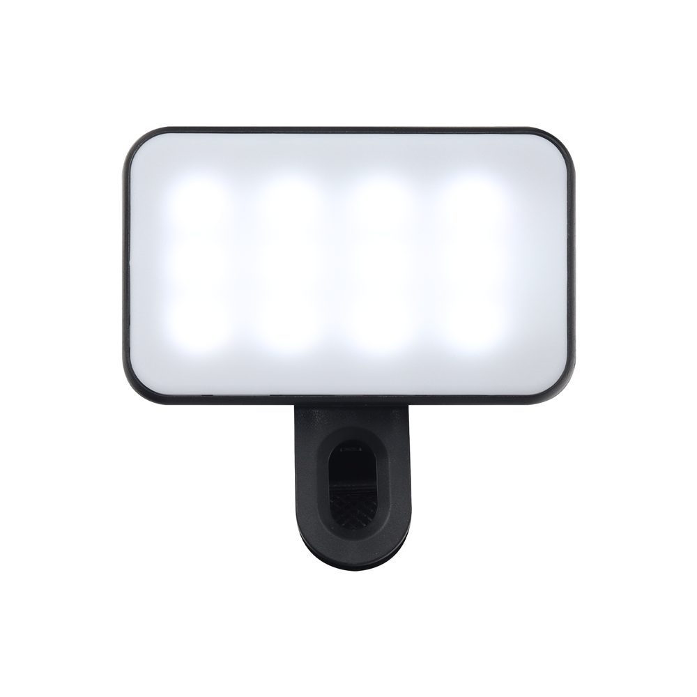 MINI LED CLIP - PY11 Panel LED portátil con clip Ofrece iluminación ideal en modos cálido, frío y neutral. Batería recargable con carga rápida en 1-2 horas. Autonomía de hasta 30 minutos para tus grabaciones o videollamadas. Carga práctica vía USB Tipo C. Clip ajustable para sujetar fácilmente a celulares, tablets y laptops. Luz perfecta para mejorar tu imagen en cualquier momento y lugar.