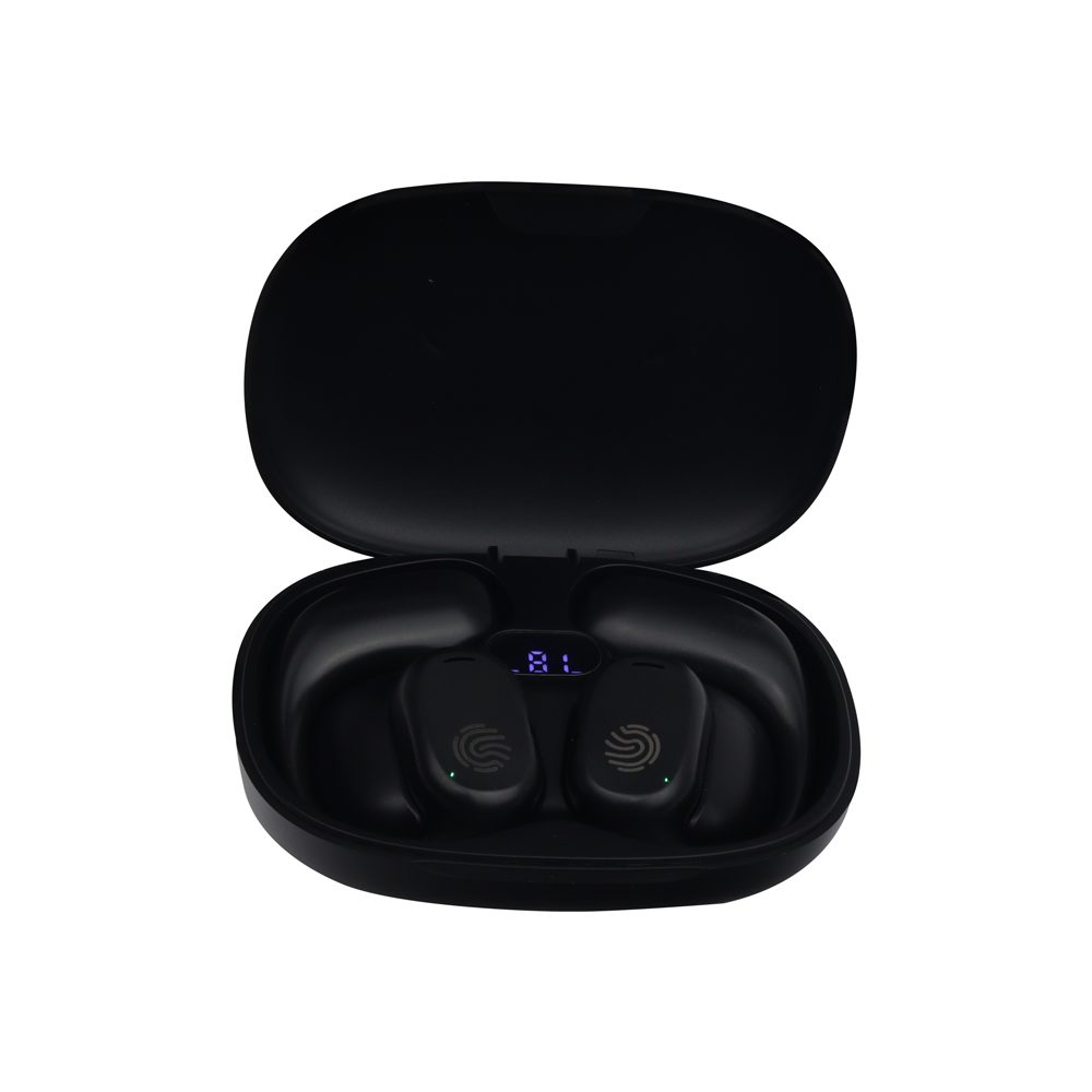 AUDIFONOS TWS OPEN EAR - GT280 Audífonos de conducción ósea - Bluetooth 5.4 - Material: ABS/PC - Entrada: 5V/1A - Duración de batería: 6 horas aproximadamente -Sistema de eliminación de ruido -Pantalla indicadora de batería