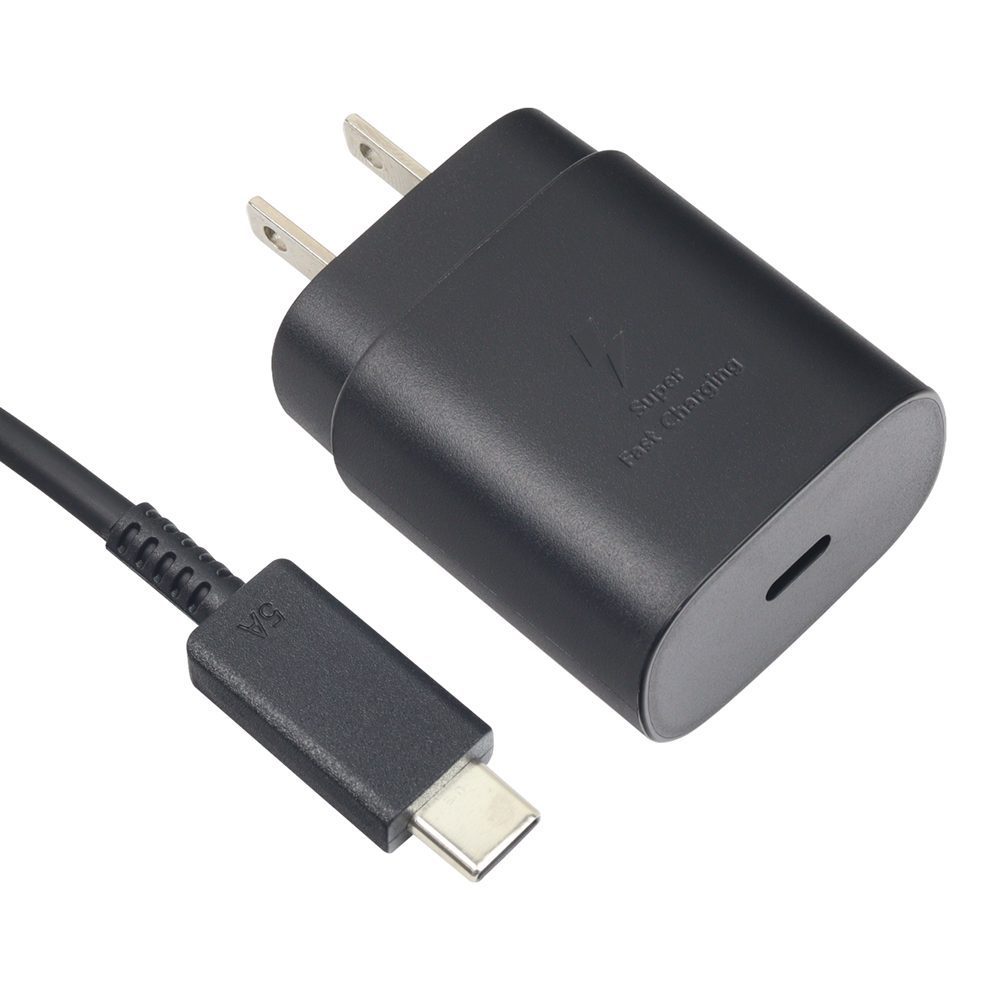 CARGADOR 25W USB C + CABLE Potencia de 25W Entrada universal de 110-240V Incluye cable USB Tipo C a Tipo C Carga rápida y eficiente Diseño compacto y portátil