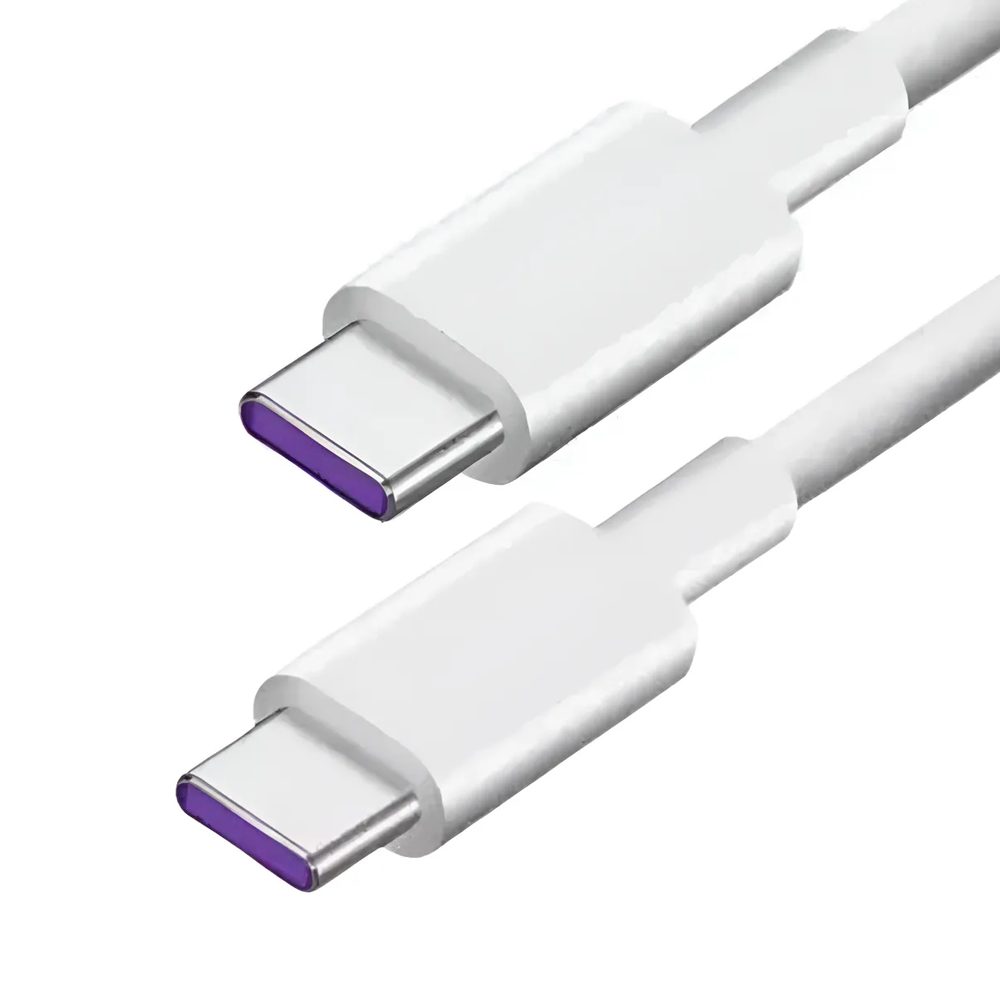 CABLE TIPO C A TIPO C 5A 65W 1M -Longitud de cable: 1m -Potencia: 100W -Capacidad: 6A -Carga rápida -Reforzado en los extremos