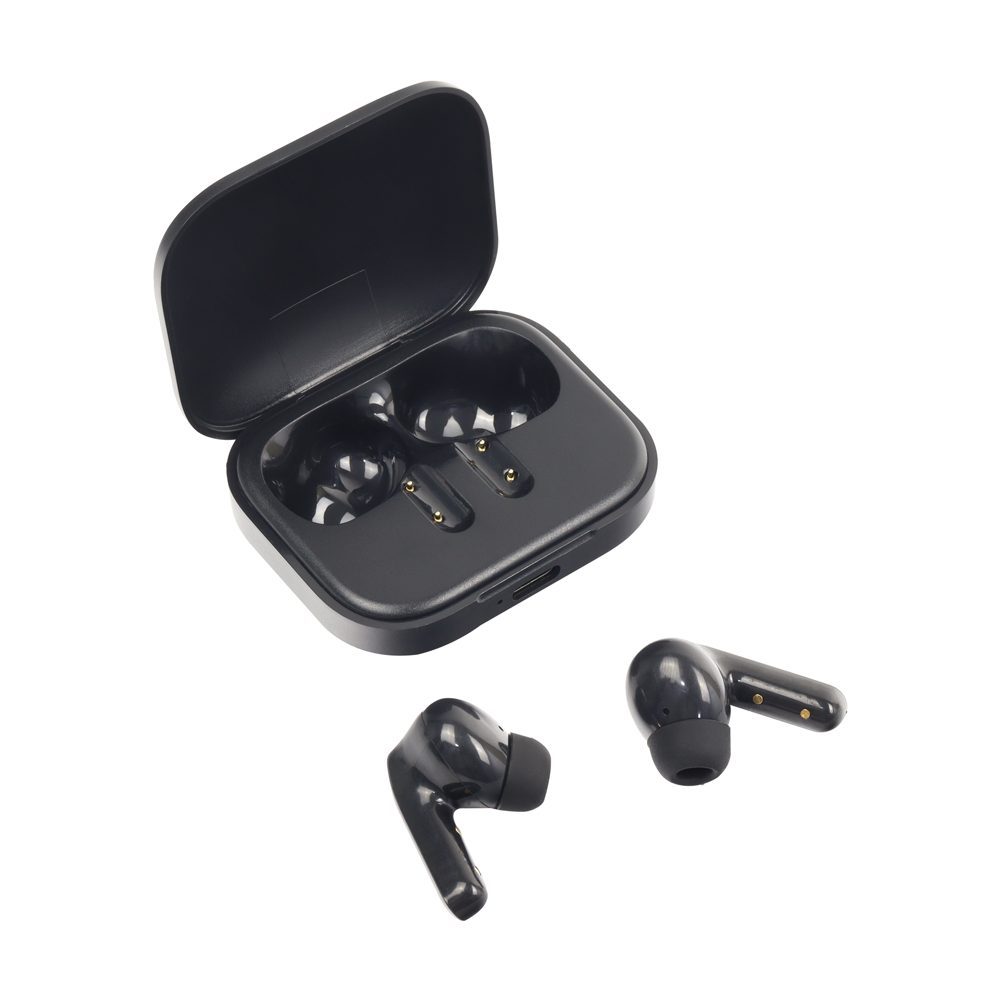 AUDIFONOS BT TWS BLACK - BUDS 5 Diseñado para ofrecer rendimiento y practicidad en el uso diario. • Audífonos TWS • Versión Bluetooth: 5.4 • Chip Bluetooth: Bluedio 5656T3 • Batería de los auriculares: 40mAh • Tiempo de uso: 5-6h • Batería del estuche: 200mAh Una solución confiable para trabajo, estudio o entretenimiento.