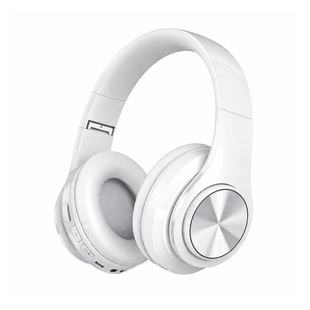 AUDÍFONOS DIADEMA BLANCA BT - SAZ-A10 Disfruta libertad inalámbrica y sonido potente con diademas recargables, ideales para música, llamadas y uso diario. Ofrecen buena autonomía y conexión estable para acompañarte todo el día. • Tipo: diademas inalámbricas Bluetooth • Versión Bluetooth: 6.0 + EDR • Alcance: hasta 10 m • Batería: 400 mAh recargable • Tiempo de uso: 8 – 10 h • Tiempo de reproducción de música: hasta 5 h • Tiempo de carga: 1.5 h • Diámetro de altavoz: 40 mm • Sensibilidad: 110 ± 3 dB S.P.L a 1 kHz • Impedancia: 32 O • Respuesta de frecuencia: 20 Hz – 20 kHz...