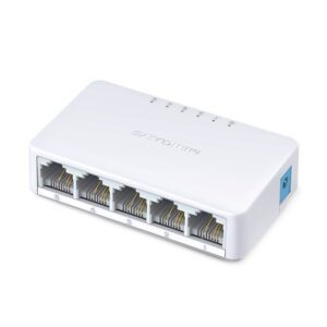 SWICHE DE 5PUERTOS 10/100 SWICHE DE ESCRITORIO -5PUERTOS 10/100 -CAJA DE PLASTICO -8 RJ45