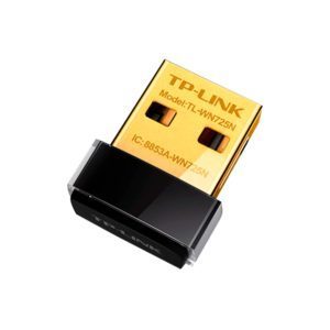 ADPATADOR USB NANO 150 WN725N ADAPTADOR USB NANO INALÁMBRICO N 150MBPS -DISEÑO PEQUEÑO -INTERFAZ: USB 2.0 -LED INDICADOR DE ESTADO -ANTENA INTERNA -VELOCIDAD DE HASTA 150MBPS -ESTÁNDARES INALÁMBRICOS: IEEE 802.11B, IEEE 802.11G, IEEE 802.11N -FRECUENCIA: 2.4GHZ -POTENCIA DE TRANSMISIÓN: <20DBM -COMPATIBLE CON: WINDOWS 10/8.1/8/7/XP, MAC OS X, LINUX