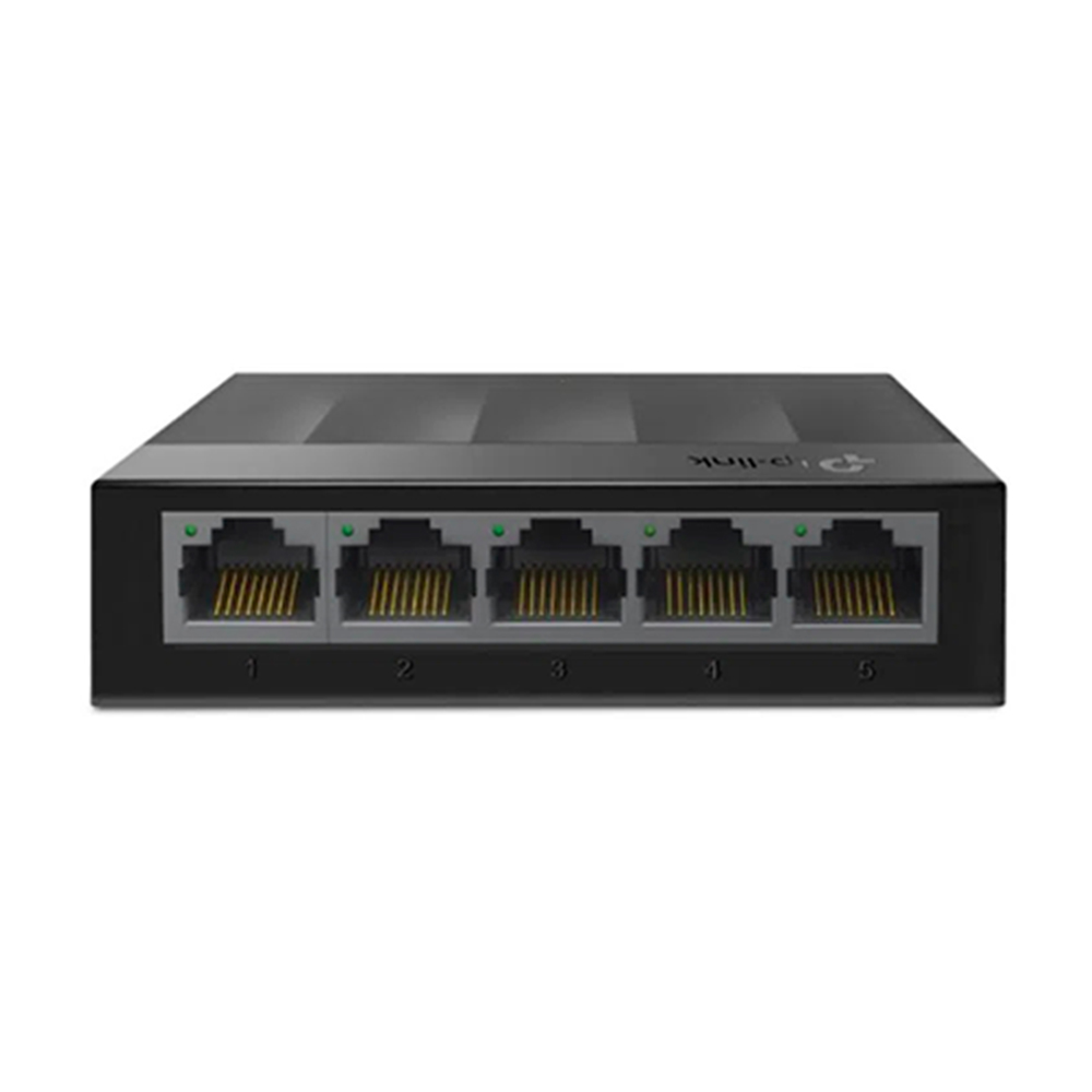 SWICHE LS1005G TP-LINK · Estándares y protocolos: IEEE 802.3I/802.3U/ 802.3AB/802.3X · Interfaz: puertos 5 × 10/10 /1000 Mbps · Negociación automática: auto-MDI / MDIX · Fuente de alimentación externa: adaptador de corriente externo (salida: 5VDC / 0.6A) · Dimensiones 90 × 72 × 23 mm (3.5 × 2.8 × 0.9 In) · Consumo de potencia máximo: 3.7Ww · Capacidad de conmutación: 10 gbps · Tasa de reenvío de paquetes: 7.4 Mbps · Tabla de direcciones Mac: 2k · Memoria del buffer de paquete: 1.5 MB