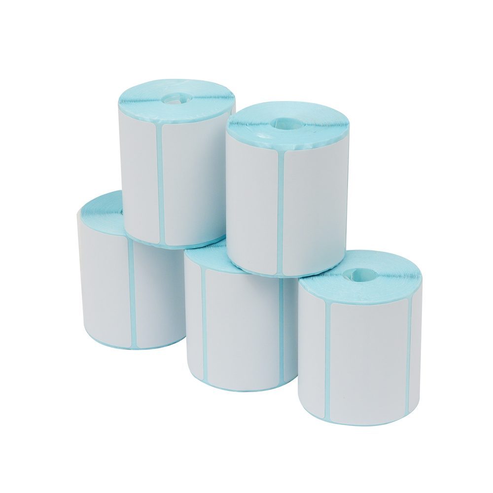 ROLLO ETIQUETAS IMPRESORA BT50*30-400 X5 UNDS Etiqueta y organiza tus productos de forma práctica con rollos térmicos adhesivos, ideales para impresión portátil y marcación comercial. • Paquete x 5 rollos • Etiquetas adhesivas de papel térmico directo • Tamaño de etiqueta: 50 x 30 mm • 400 etiquetas por rollo • Diámetro exterior: 45 mm • Diámetro interno del núcleo: 13 mm • Color blanco • 1 columna de etiquetas • Ideal para impresora móvil Bluetooth código 40205 • Compatible con impresoras de etiquetas con impresión térmica directa Una solución práctica y eficiente para etiquetado, códigos de barras y organización de productos.
