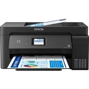 Impresora de inyección de tinta multifunción Epson L14150 Inalámbrico EcoTank - Color - Copiadora/Fax/Impresora/Escáner - 38 ppm Mono/24 ppm de impresión en color - 4800 x 1200 dpi Impresión - Dúplex impresión Automático - 250 hojas Entrada - Color Escáner - 1200 - Color Fax - Fast Ethernet - LAN inalámbrica - Wi-Fi Direct, Epson Connect, Apple AirPrint, Servicio de impresión Mopria - USB
