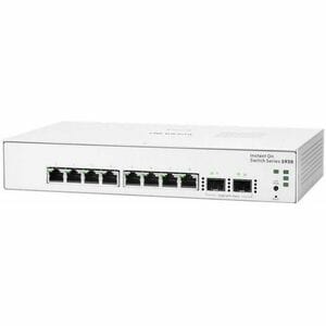 Aruba Instant On 1930 8 Puertos Gestionable Conmutador Ethernet - Gigabit Ethernet - 10/100/1000Base-T, 1000Base-X - 2 Capa compatible - Modular - 2 Ranuras SFP - 11W Power Consumption - Fibra Óptica, Par trenzado