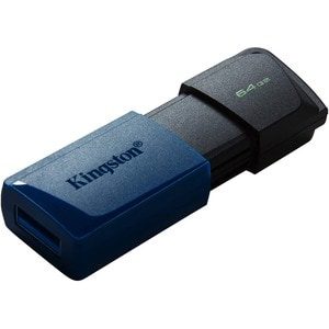 Unidad flash Kingston DataTraveler Exodia M DTXM - 64GB - USB 3.2 (Gen 1) Tipo A - Negro, Azul - 1 Paquete