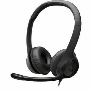 Auriculares Logitech ClearChat H390 Cableado Sobre la cabeza Estéreo - Negro, Plata - Binaural - Circumaural - 20Hz a 20kHz - 243.8cm Cable - Función de cancelación de ruido ambiente Micrófono - USB