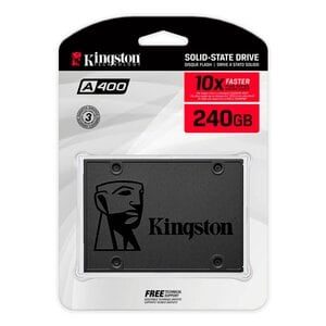 Unidad de estado sólido Kingston A400 - 2.5" Interno - 240GB - SATA (SATA/600) - Computadora de escritorio, Portátil Dispositivo compatible - 500MB/s Tasa de transferencia de lectura máxima - 1