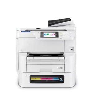 Impresora de inyección de tinta multifunción Epson WorkForce Pro EM-C8100 Con cable e inalámbrico - Color - Copiadora/Fax/Impresora/Escáner - ppm Mono/25 ppm de impresión en color - 4800 x 1200 dpi Impresión - Dúplex impresión Automático - Hasta 75000 páginas al mes - Color De Superficie Plana, CIS, ADF Escáner - 1200 x 2400 - Color Fax - Gigabit Ethernet Ethernet - LAN inalámbrica - Epson Connect, Epson Email Print, Epson Remote Print, Epson escaneo a nube, Apple AirPrint, Mopria, ChromeOS
