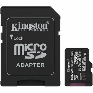 microSDXC Kingston Canvas Select Plus - 256GB - Class 10/UHS-I (U1) - V10 - 1 Solamente - 150MB/s Leer