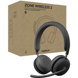 Auriculares Logitech Zone Wireless 2 Con cable/Inalámbrico Sobre la cabeza, Sobre la oreja Estéreo - Grafito - Certificación Microsoft Teams - Binaural - Cerrado - 5000cm - Bluetooth - 20Hz a 20kHz - 149.4cm Cable - Omnidireccional, Tecnología MEMS, Función de cancelación de ruido ambiente Micrófono - USB Tipo C