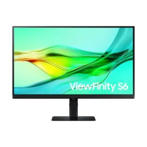 Monitor LCD Samsung ViewFinity S6 S27D606UAN 27" Clase WQHD - 16:9 - Negro - 68.6cm (27") Viewable - Tecnología conmutación en el mismo plano (In-plane Switching, IPS) - 2560 x 1440 - 1.07 Billones de colores - 350cd/m² - 5ms - 100Hz Frecuencia de actualización - USB tipo-C - HDMI - DisplayPort - Compatible con Montura VESA - Conmutador KVM, Concentrador USB