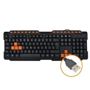 TECLADO BASIK TECH  MULTIMEDIA TECLADO MULTIMEDIA. -DISEÑO ERGONÓMICO -16 TECLAS ADICIONALES PARA ACCESOS DIRECTOS A FUNCIONES MULTIMEDIA. -121 TECLAS EN TOTAL -CONEXIÓN USB 2.0 -LONGITUD DEL CABLE 1.19 METROS -DISEÑO RESISTENTE -ANTI DERRAMES -TECLADO EN ESPAÑOL -LED INDICADORES -PLUG AND PLAY -TECLAS DE COLOR PARA JUEGO -TECLAS LAMINADAS DE MAYOR DURACIÓN -COMPATIBLE CON: WINDOWS, MAC OS 10,5 Y LINUX