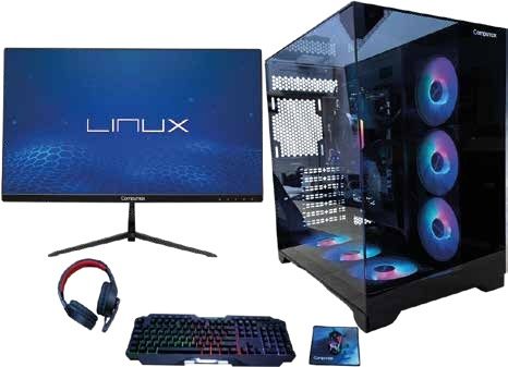AMD RYZEN 7|GAMING COMPUMAX Ryzen 7-5700G/RAM 16GB/SSD 512GB/ Board GIGABYTE A520M-K-V2/FP 850W/ Refrigeración Liquida/27" CMX/Linux OS | Referencia: 9051-900-0576, CMX-27-180HZ | Procesador: AMD Ryzen 7-5700G | Board: GIGABYTE A520M-K-V2 | Ram: 16GB BLINDADA | Almacenamiento: SSD 512GB | Refrigeración Liquida: 360MM | Monitor: 27” CMAX 180HZ-QHD BORDERLESS FLAT LED Fuente de Poder 850W Certificada 80 PLUS BRONZE Teclado y Mouse alámbrico *Imágenes de referencia*