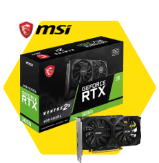 Tarjeta de Video GeForce RTX 3050 VENTUS 2X 6G OC Memory: 6GB GDDR Motor de gráficos: NVIDIA GeForce RTX 3050 Norma Bus: PCI Express Gen 4 x16 (uses x8) Interfaz de Memoria: 96-bit Velocidad clock núcleo (MHz): Boost: 1492 MHz Velocidad clock memoria (MHz): 14 Gbps Consumo (W): 70 W Salida: DisplayPort x 1 (v1.4a); HDMI x 2 (Supports 4K@120Hz as specified in HDMI 2.1) Alimentación recomendada (W): 300W Resolución máxima digital: 7680x4320
