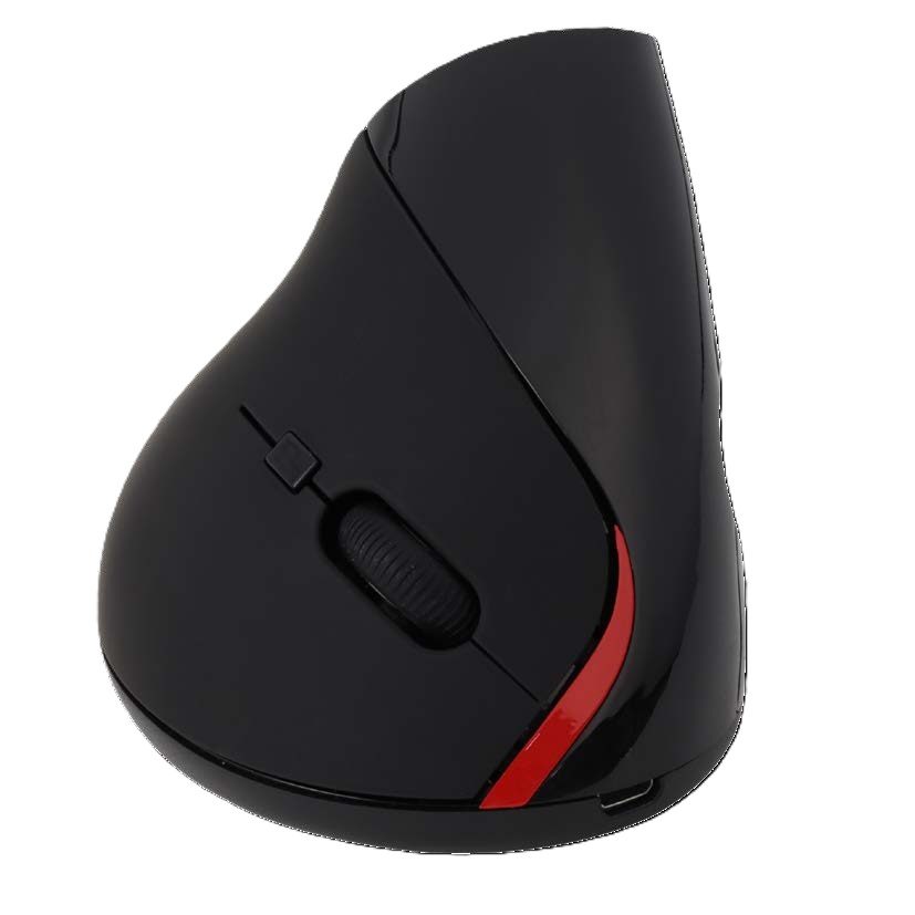 MOUSE VERTICAL INALÁMBRICO BSK | Mouse inalámbrico vertical recargable | 6 Botones + scroll | Dpi: 2400 | Diseño ergonómico vertical | Tecnología inalámbrica de 2,4 gHz | Receptor USB