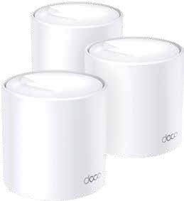 Sistema Wi-Fi 6 Mesh AI AX3000 (3-Pack) | Referencia: DECOX50(3PACK) | •Wi-Fi AX3000 de Doble Banda: Wi-Fi 6 súper rápido con velocidades de hasta 3.0 Gbps •Puertos Gigabit: 3 puertos Gigabit proporcionan alt velocidad por cable •Cobertura sin cortes: La cobertura Wi-Fi Mesh sin interrupciones de hasta 232 m2 (1 unidad) •Wi-Fi Mesh con AI: El sistema Deco aprende del entorno de la red para proporcionar la mejor conectividad optimizada a tu hogar
