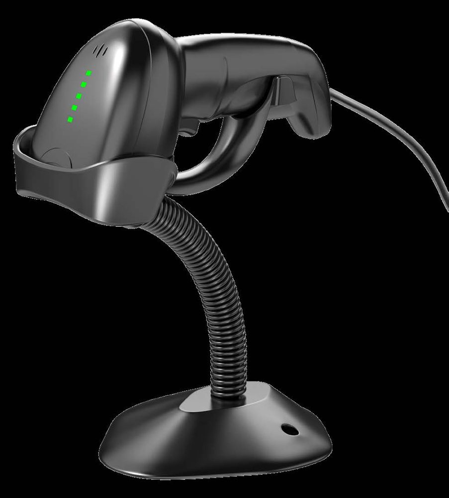 ESCÁNER PLUS 1D /QR | Escáner 1D y QR | Lector de códigos 1D y 2D | Interfaz cableada USB Tipo A | Velocidad de escaneo: 200 veces/s | Alcance el escaneo: 6cm-30cm | Sensor: CMOS 2D