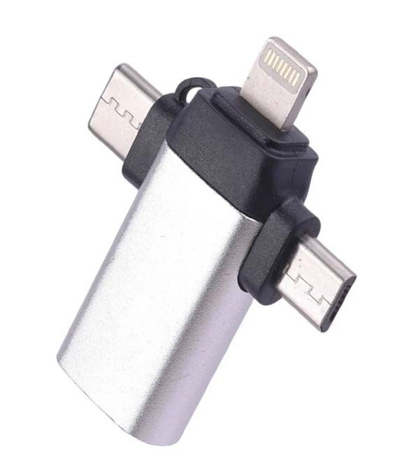 CONVERTIDOR DIGITAL LIGHTNING A TIPO C | OTG 3 en 1 | Conector de entrada: USB Tipo A | Conectores de salida: Lightning, | Convertidor digital | Lightning a USB tipo C | Velocidad USB 3.0