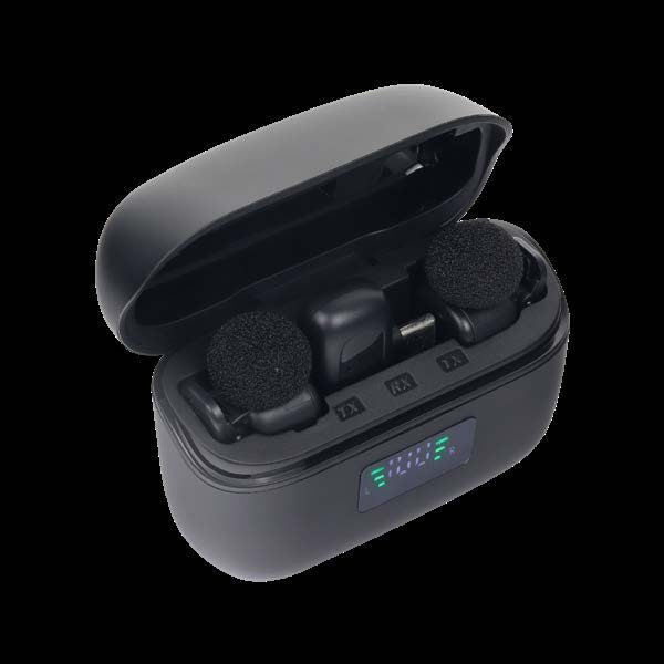 MICRÓFONOS TIPO C IA MICRÓFONOS TIPO C TX DOCK - MMD-F77 X2 - MMD-F35 | Micrófonos inalámbricos de solapa COD. 30735 | 2 micrófonos | Receptor USB Tipo C | Set micrófonos | Compatible con teléfonos | 2 micrófonos inalám