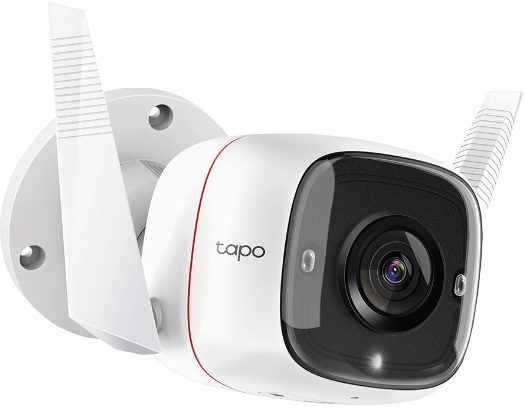 Cámara Wi-Fi seguridad para exteriores 3MP | Referencia: TAPOC310 | •Sensor de Imagen: 1/2.7“ •Lentes: F/NO: 2.2; Focal Length: 3.89mm •Visión nocturna: 850 nm IR LED up to 98 ft (30m) •Resolución: 3 MP (2304 × 1296) •Comunicación de Audio: Audio bidireccional •Conecte su cámara a la red a través de Ethernet o WiFi •Detección de movimiento y | notificaciones: le notifica cuando la cámara detecta movimiento