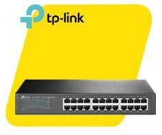 Switch de 24 puertos Gigabit para escritorio / montaje en rack ▪ Estándares y Protocolos: IEEE 802.3i, IEEE 802.3u, IEEE 802.3ab , IEEE 802.3x ▪ Interfaz: 24 puertos RJ45 de 10/100/1000 Mbps (negociación automática / MDI automático / MDIX) ▪ Capacidad de Conmutación: 48Gbps ▪ La tecnología innovadora de eficiencia energética ahorra consumo de energía ▪ Diseño plug & play
